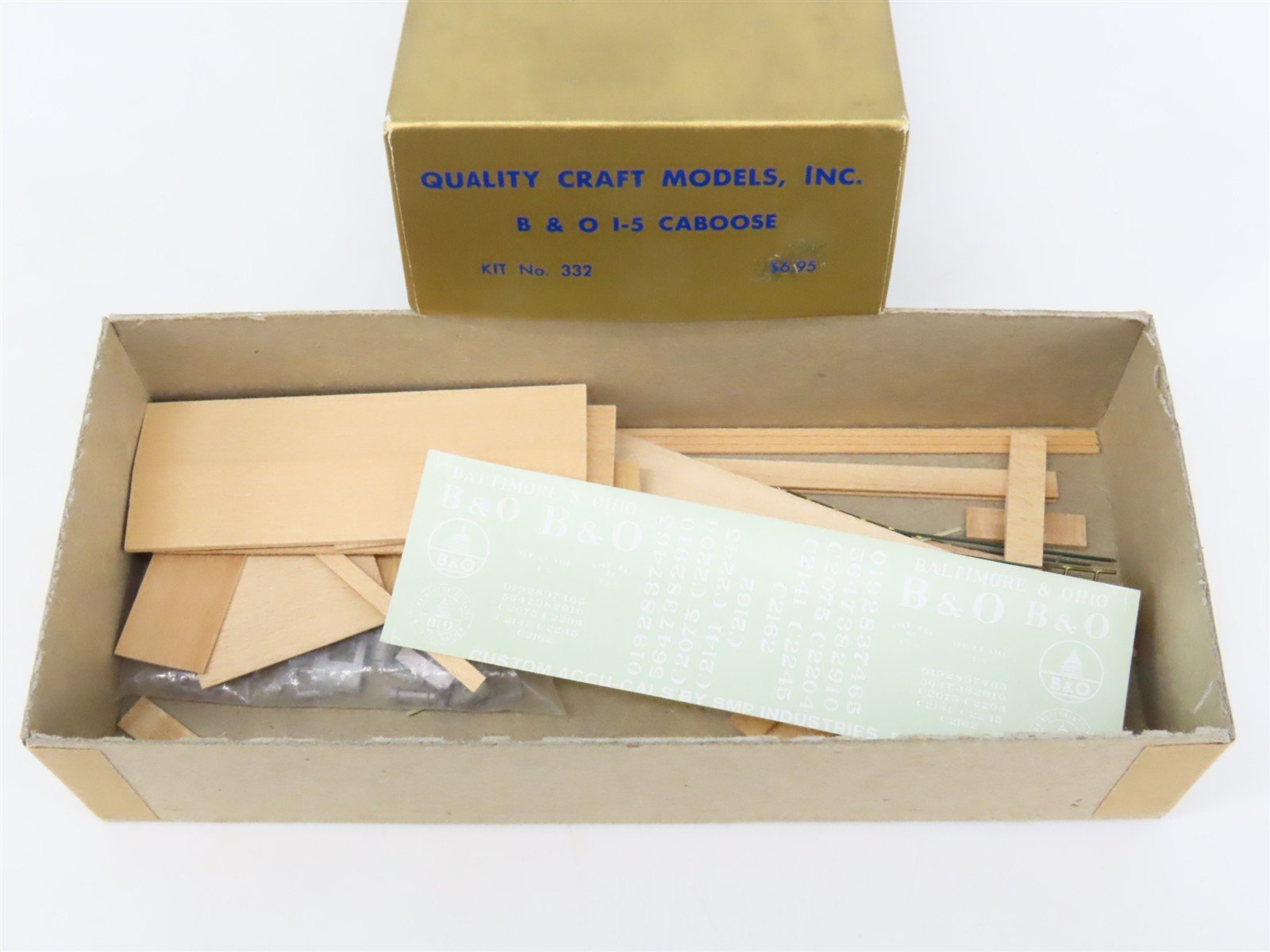 HO Scale Quality Craft Models Kit 332 B&O Baltimore & Ohio Railroad Caboose