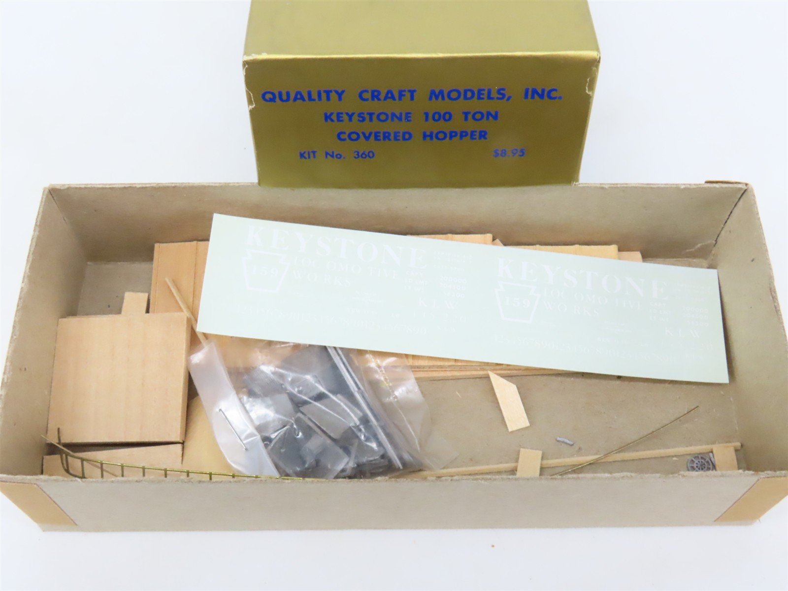 HO Scale Quality Craft Models Kit 360 KLW Keystone Locomotive Works Hopper #159