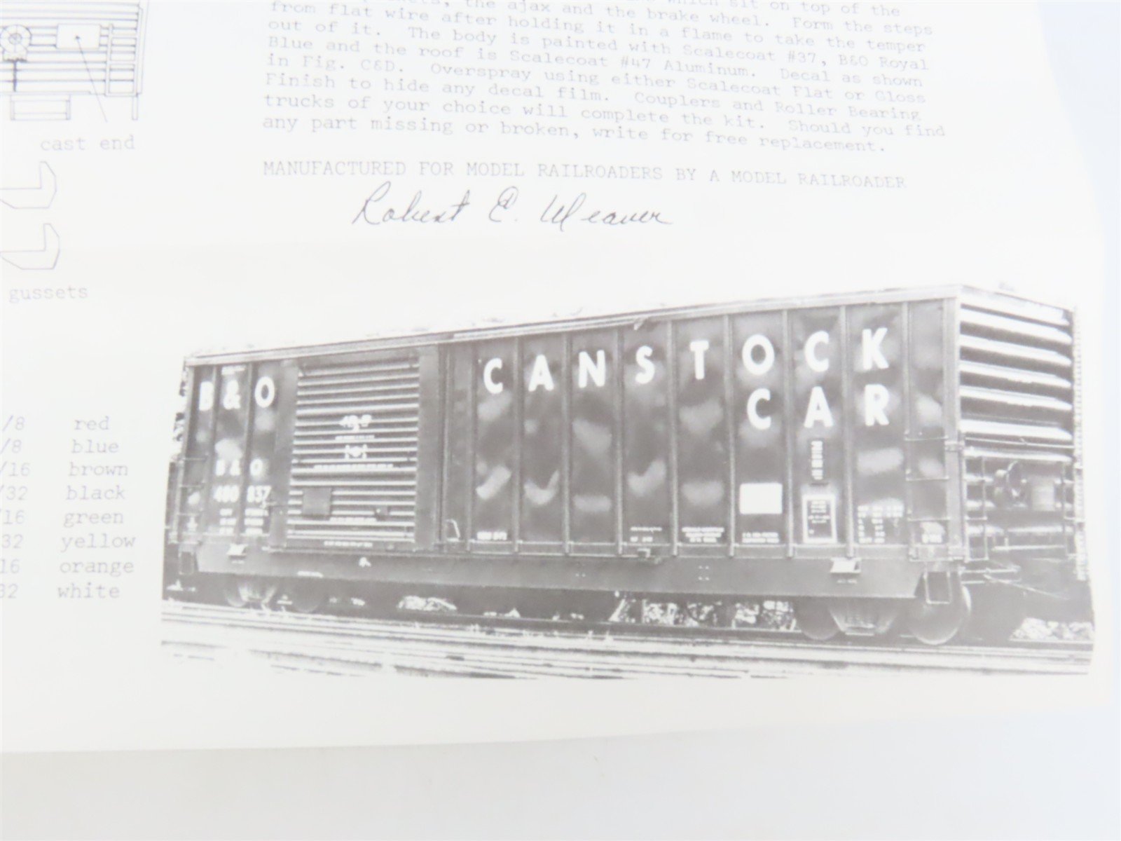 HO Scale Quality Craft Models Kit 318 B&O Baltimore & Ohio 50' Canstock Box Car