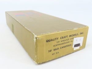 HO Scale Quality Craft Models Kit 318 B&O Baltimore & Ohio 50' Canstock Box Car