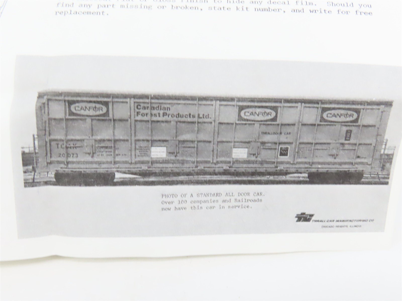HO Scale Quality Craft Models Kit 345 KFPX Koppers All Door Box Car #100