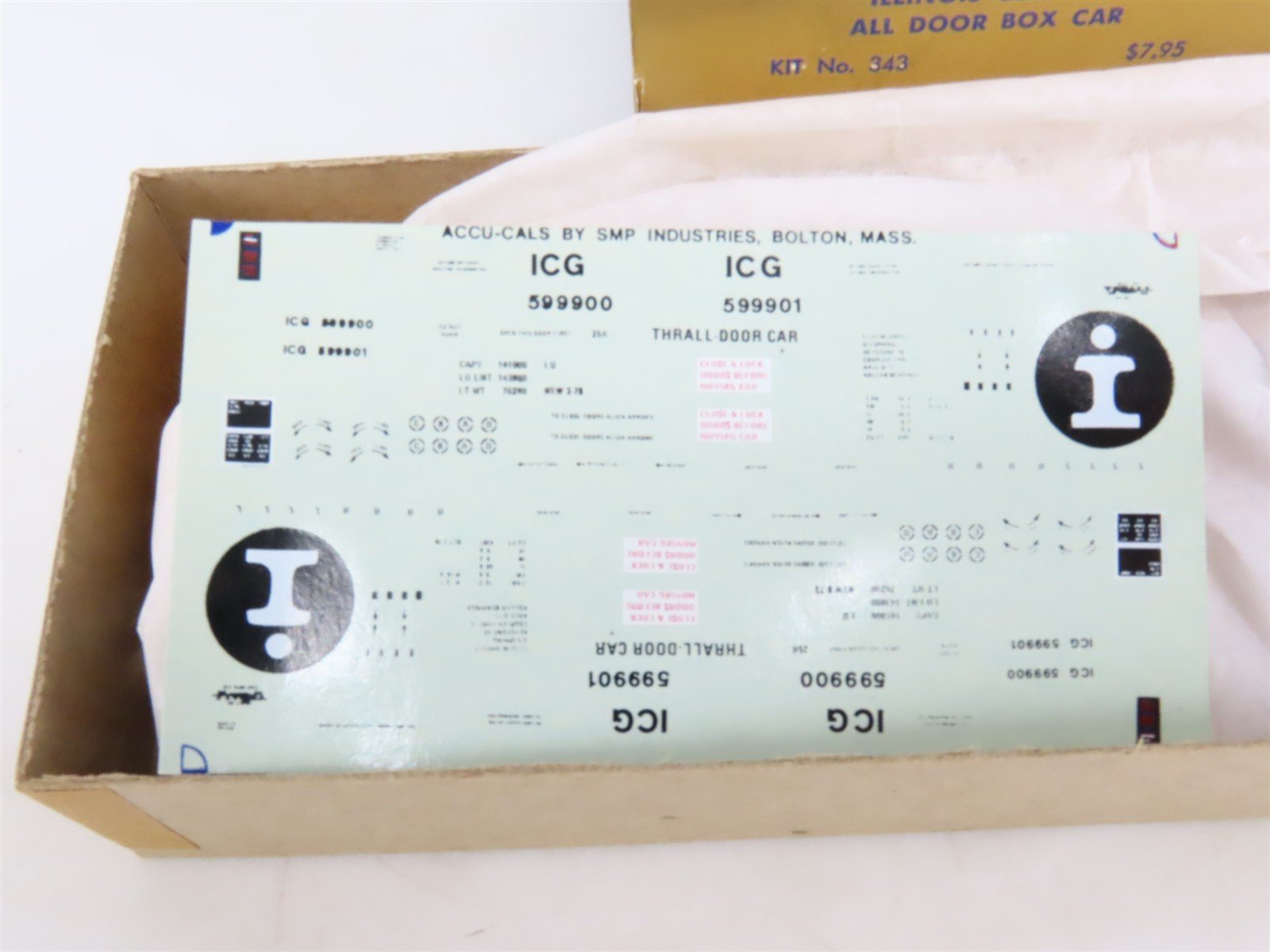 HO Scale Quality Craft Models Kit 343 ICG Illinois Central Gulf All Door Box Car