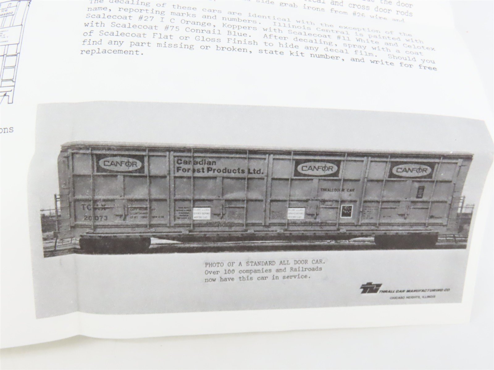 HO Scale Quality Craft Models Kit 343 ICG Illinois Central Gulf All Door Box Car