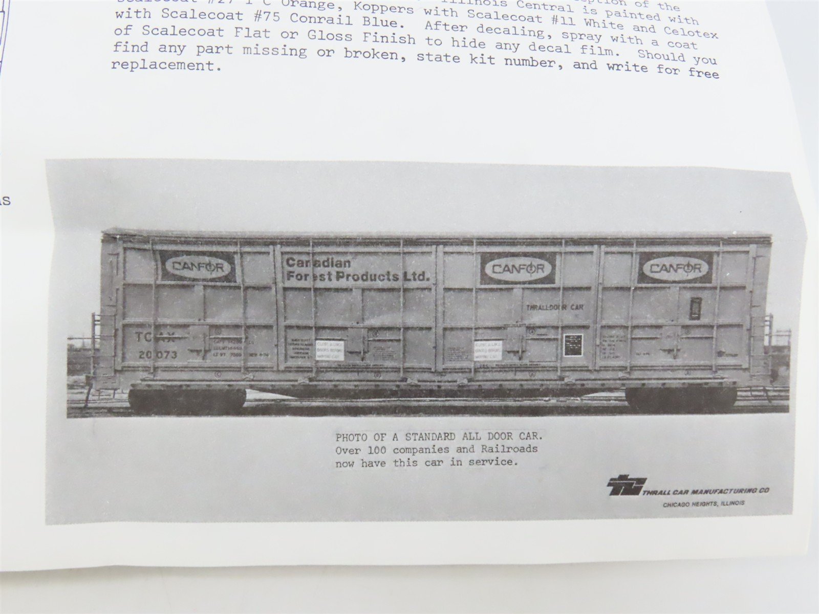 HO Scale Quality Craft Models Kit 343 ICG Illinois Central Gulf All Door Box Car