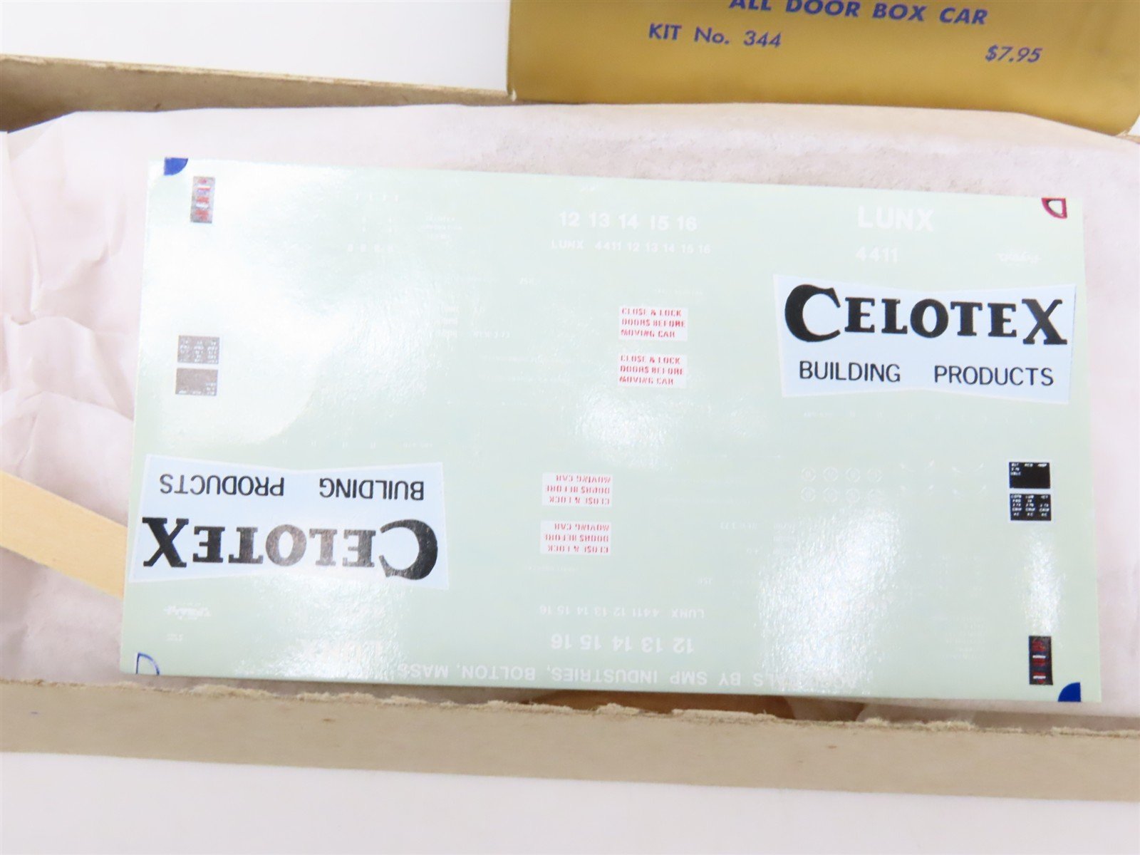 HO Scale Quality Craft Models Kit 344 LUNX Celotex All Door Box Car #4411