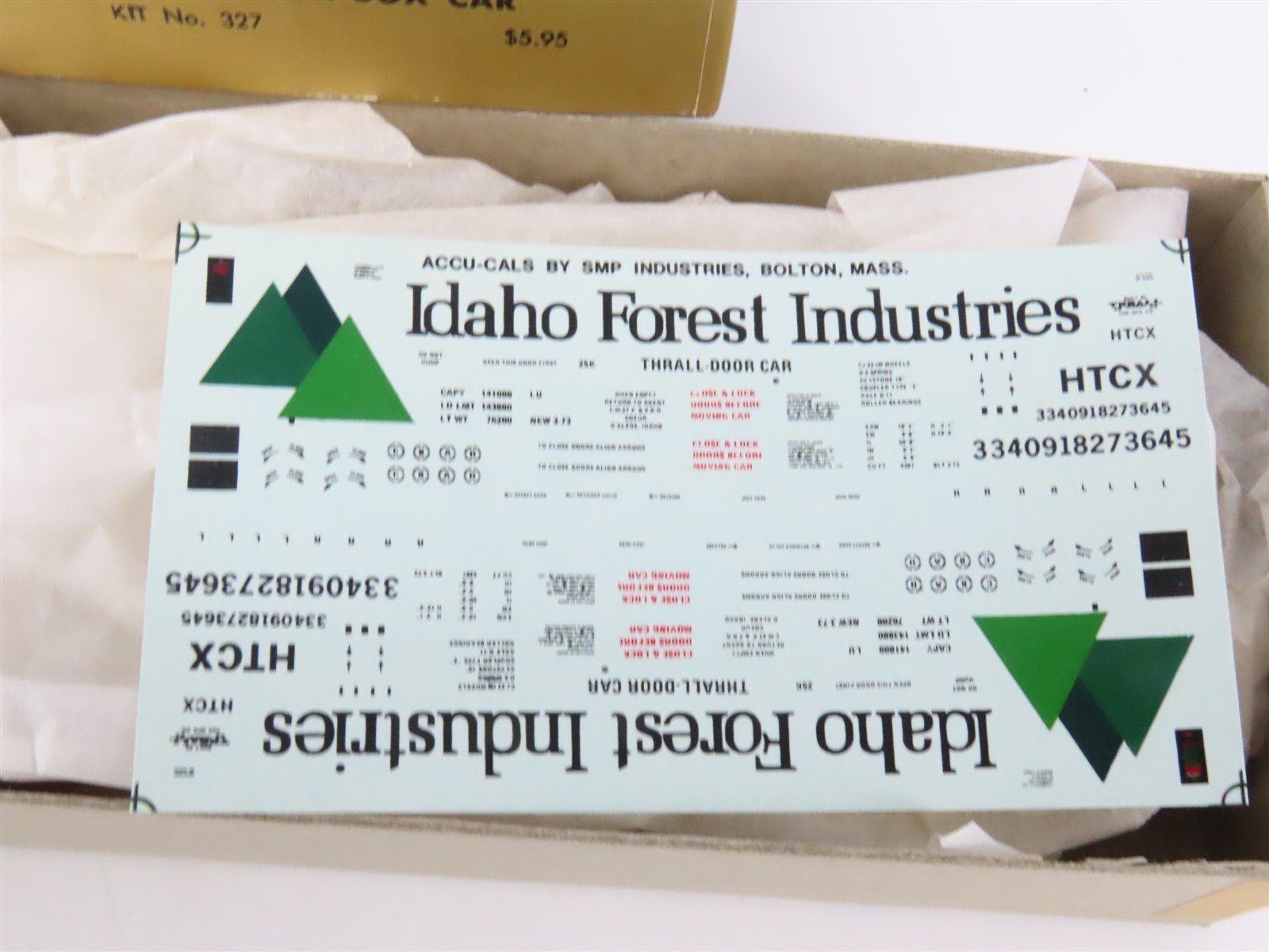 HO Quality Craft Models Kit 327 HTCX Idaho Forest Industries All Door Box Car