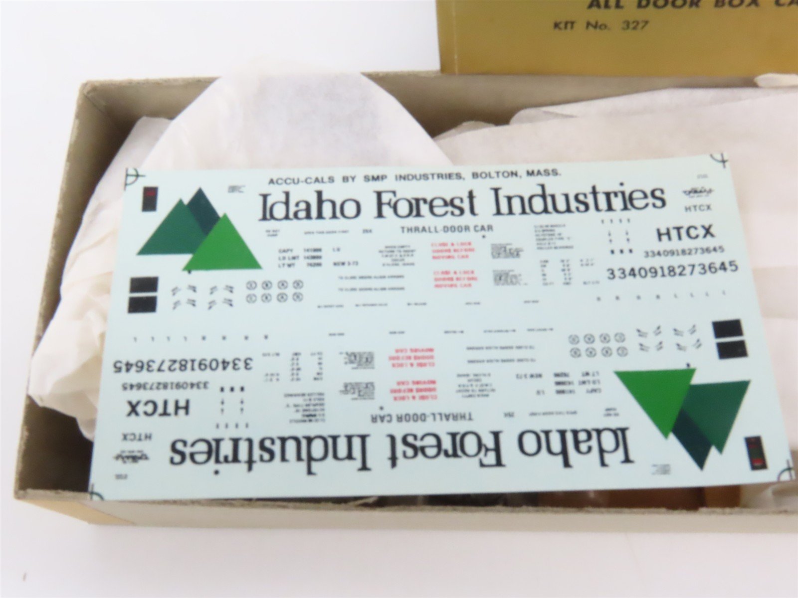 HO Quality Craft Models Kit 327 HTCX Idaho Forest Industries All Door Box Car