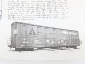 HO Scale Quality Craft Models Kit W-1 LUNX Weyerhaeuser All Plug Door Box Car