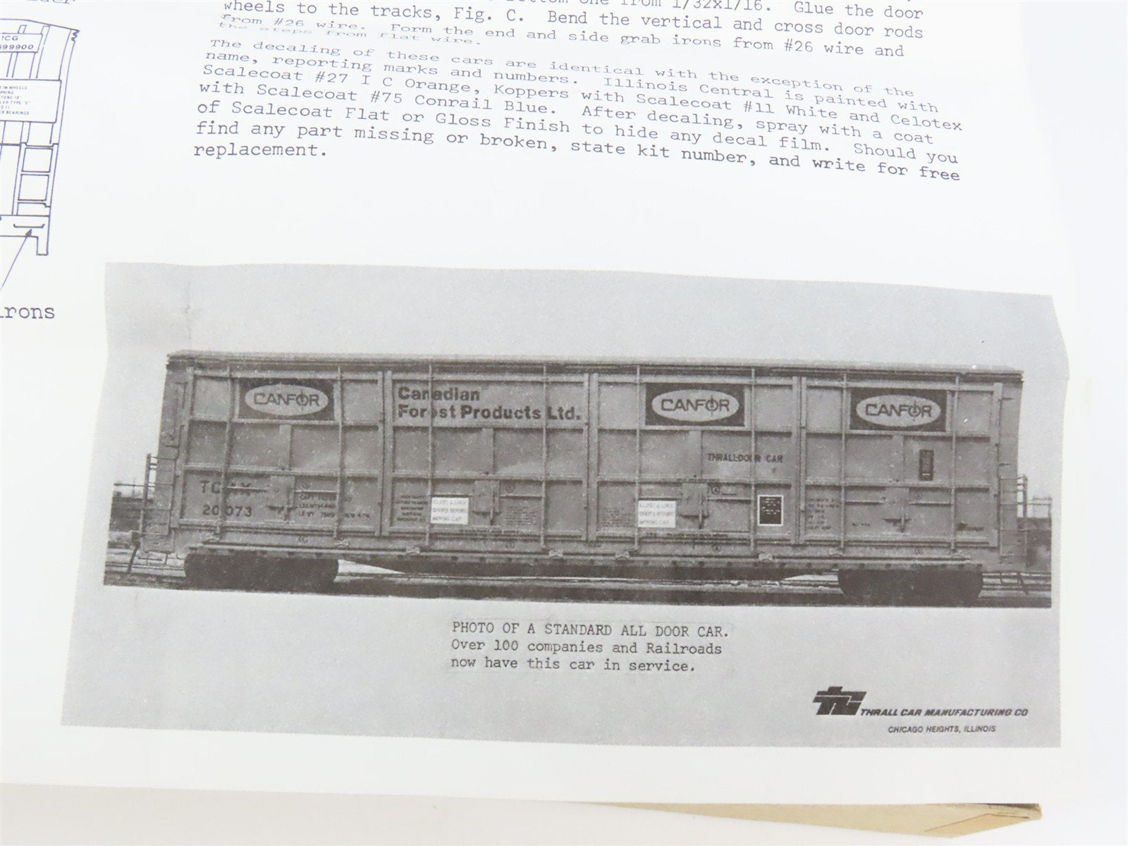 HO Scale Quality Craft Models Kit 343 ICG Illinois Central Gulf All Door Box Car