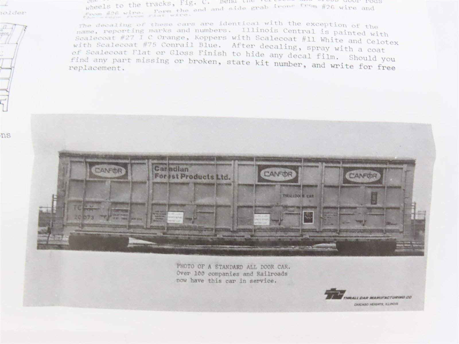 HO Scale Quality Craft Models Kit 343 ICG Illinois Central Gulf All Door Box Car