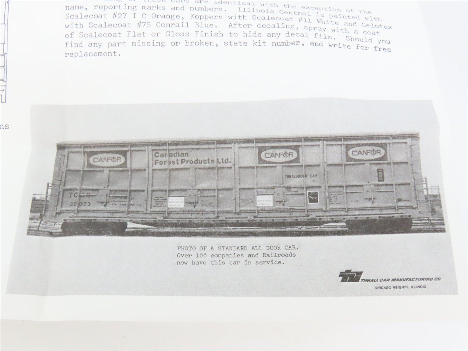 HO Scale Quality Craft Models Kit 343 ICG Illinois Central Gulf All Door Box Car