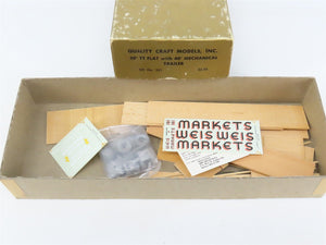 HO Scale Quality Craft Models Kit 331 TTX Weis Markets 50' Flat Car w/ Trailer