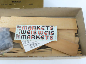 HO Scale Quality Craft Models Kit 331 TTX Weis Markets 50' Flat Car w/ Trailer