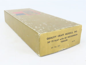 HO Scale Quality Craft Models Kit 331 TTX Weis Markets 50' Flat Car w/ Trailer