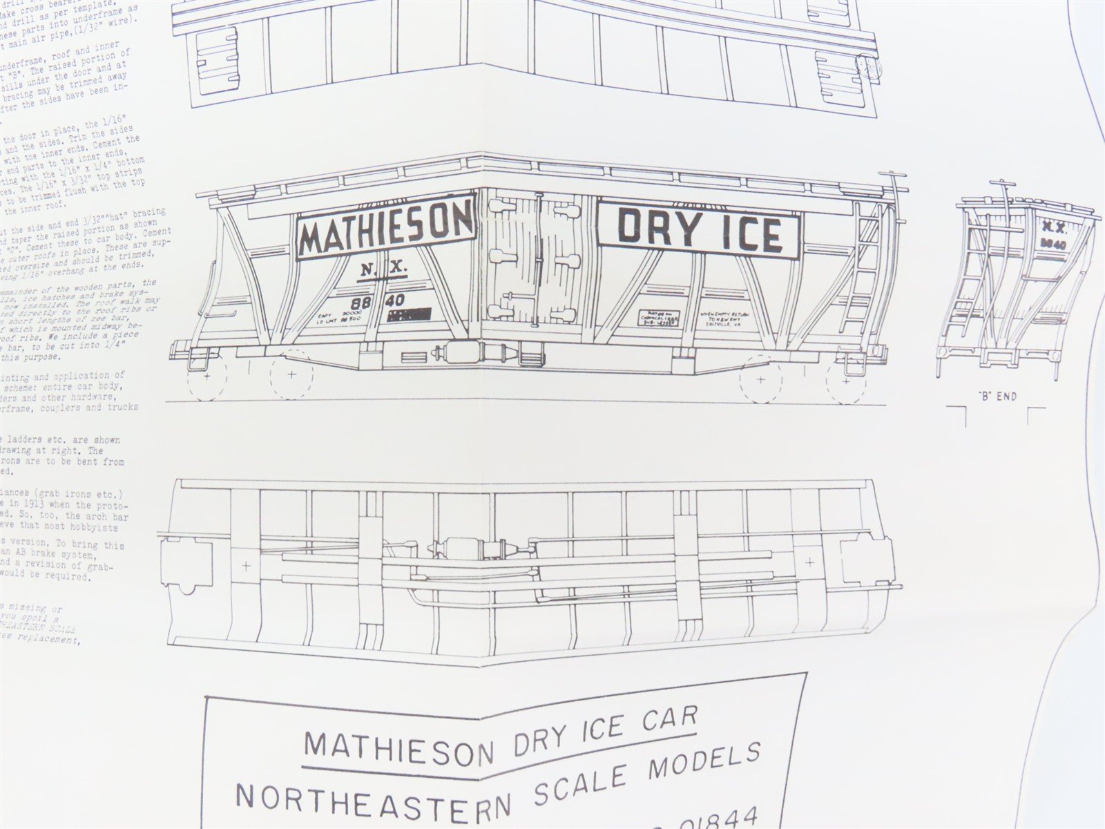 HO Northeastern Scale Models Kit HR-3 NX Mathieson Dry Ice Reefer