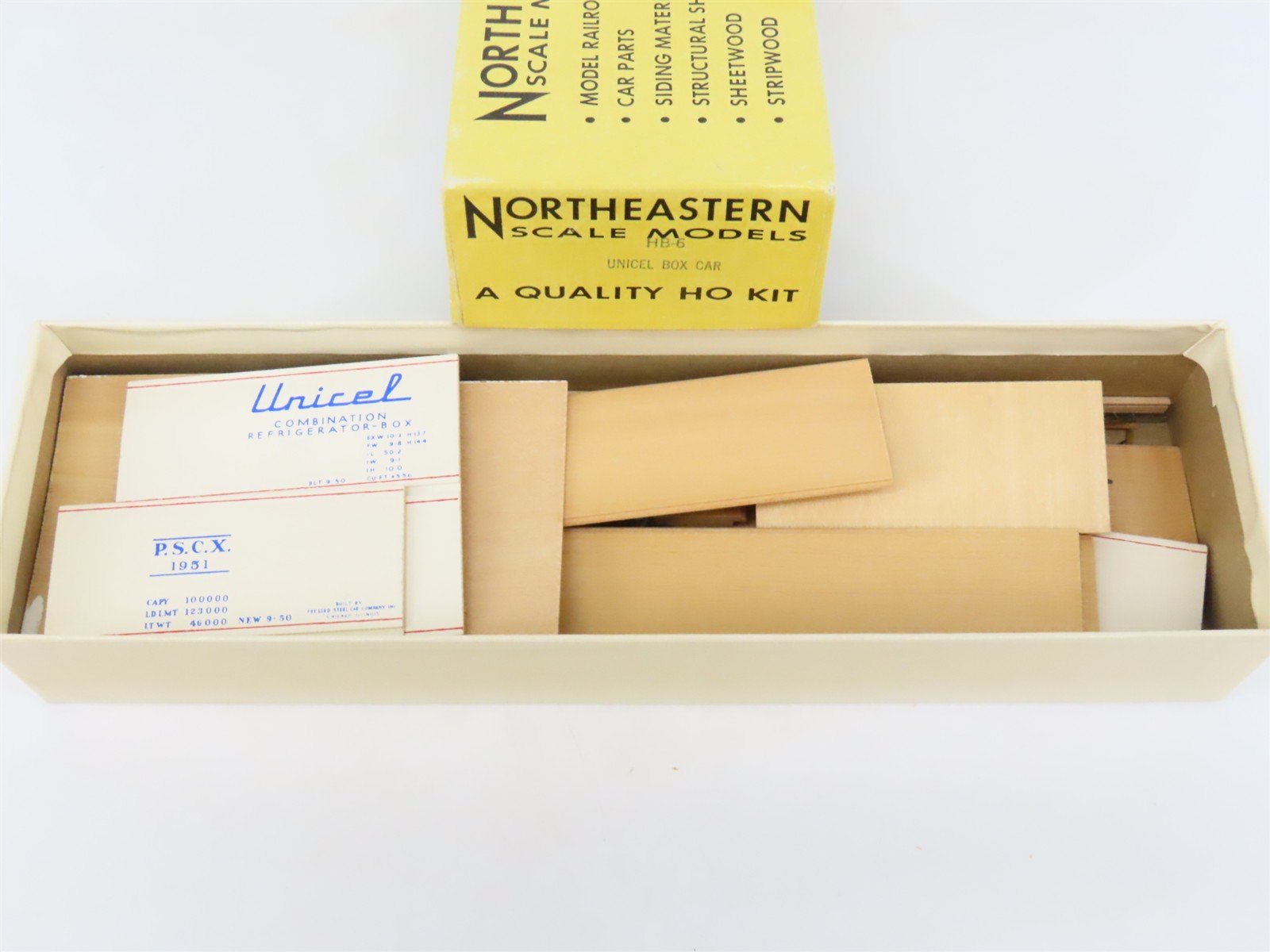 HO Northeastern Scale Models Kit HB-6 PSCX Unicel Box Car #1951