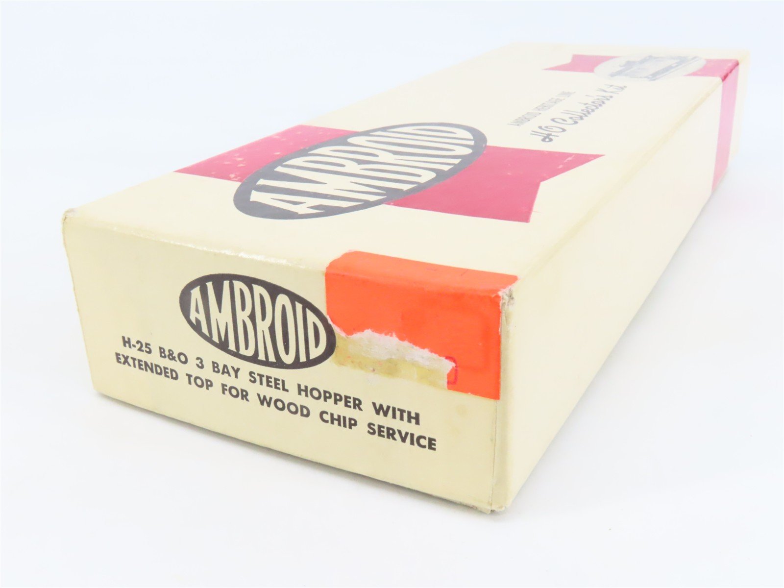 HO Scale Ambroid Kit H-25 B&O Baltimore & Ohio Railroad 3-Bay Hopper