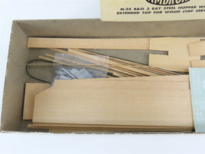 HO Scale Ambroid Kit H-25 B&O Baltimore & Ohio Railroad 3-Bay Hopper
