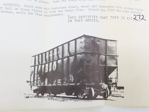 HO Scale Ambroid Kit H-25 B&O Baltimore & Ohio Railroad 3-Bay Hopper