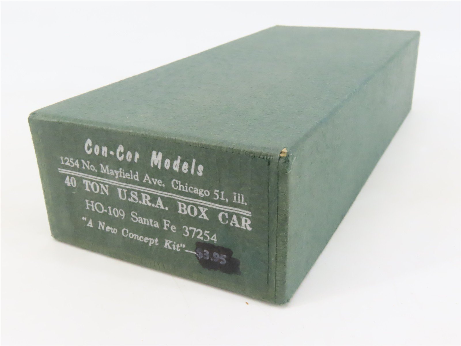 HO Scale Con-Cor Kit HO-109 ATSF Santa Fe Railroad 40 Ton USRA Box Car #37254