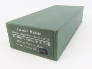 HO Scale Con-Cor Kit HO-109 ATSF Santa Fe Railroad 40 Ton USRA Box Car #37254
