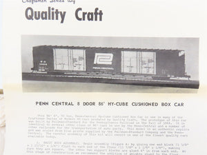 HO Scale Quality Craft Models Kit P-5 PC Penn Central 86' 8-Door Hy-Cube Box Car