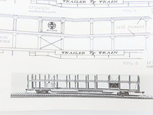 HO Quality Craft Models Kit T-3 BTTX ATSF Santa Fe 89' Bi-Level Auto Car
