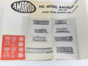 HO Scale Ambroid Kit K-12 CN Canadian National 40' Single Sheathed Box Car
