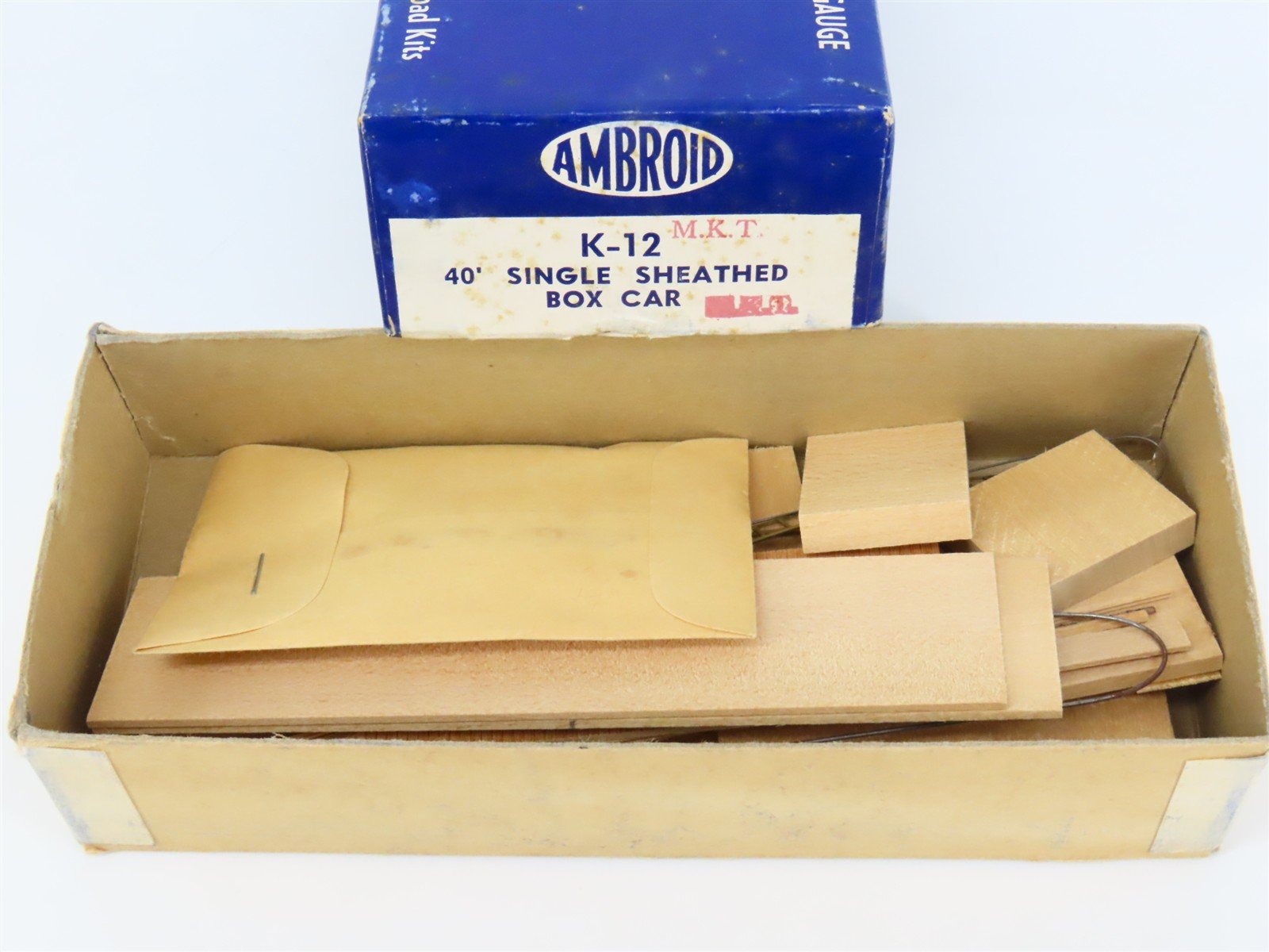 HO Scale Ambroid Kit K-12 MKT The Katy 40' Single Sheathed Box Car