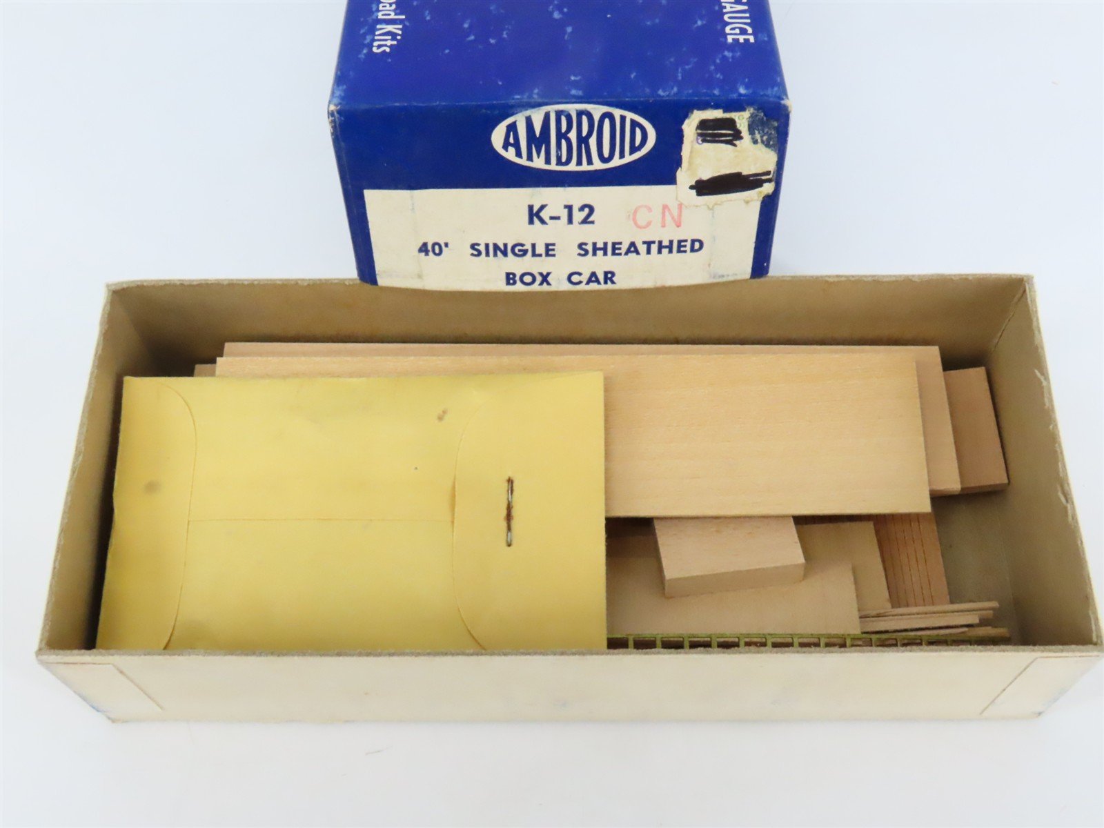 HO Ambroid Kit K-12 CN Canadian National 40' Single Sheathed Box Car #561729