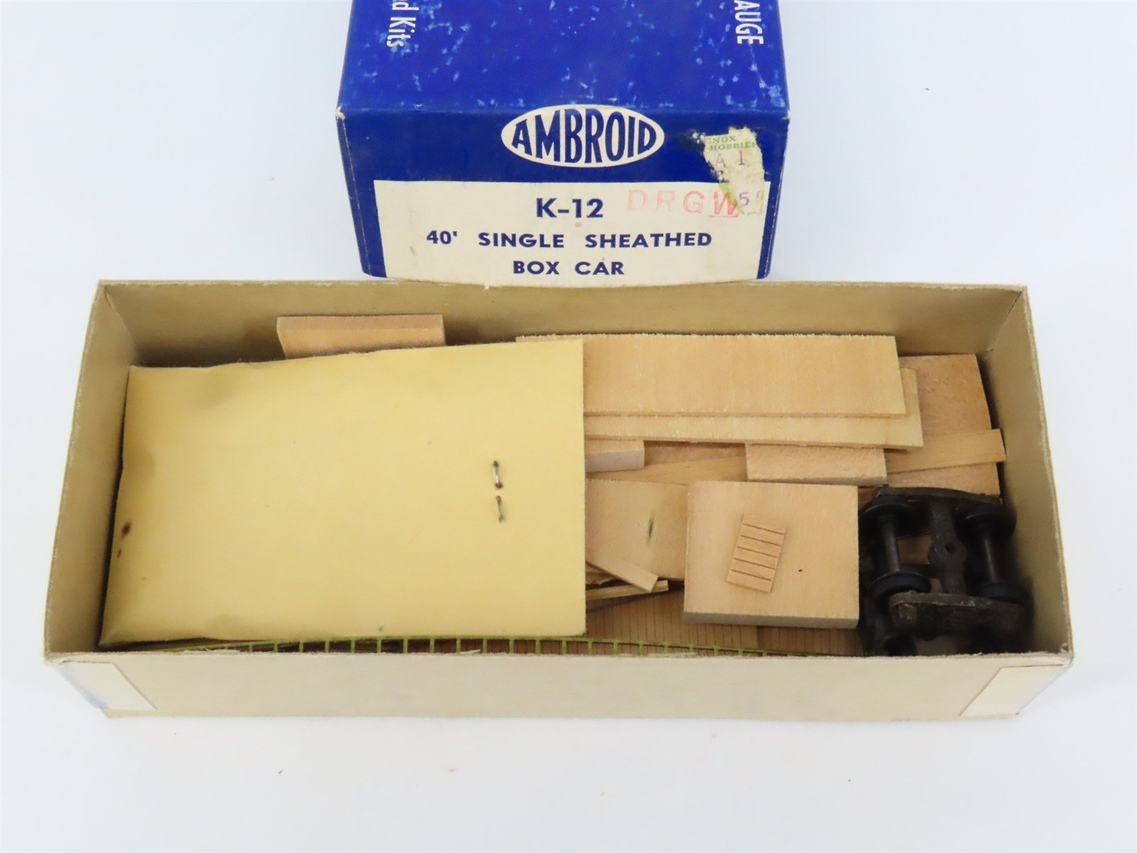 HO Scale Ambroid Kit K-12 D&RGW Rio Grande 40' Single Sheathed Box Car