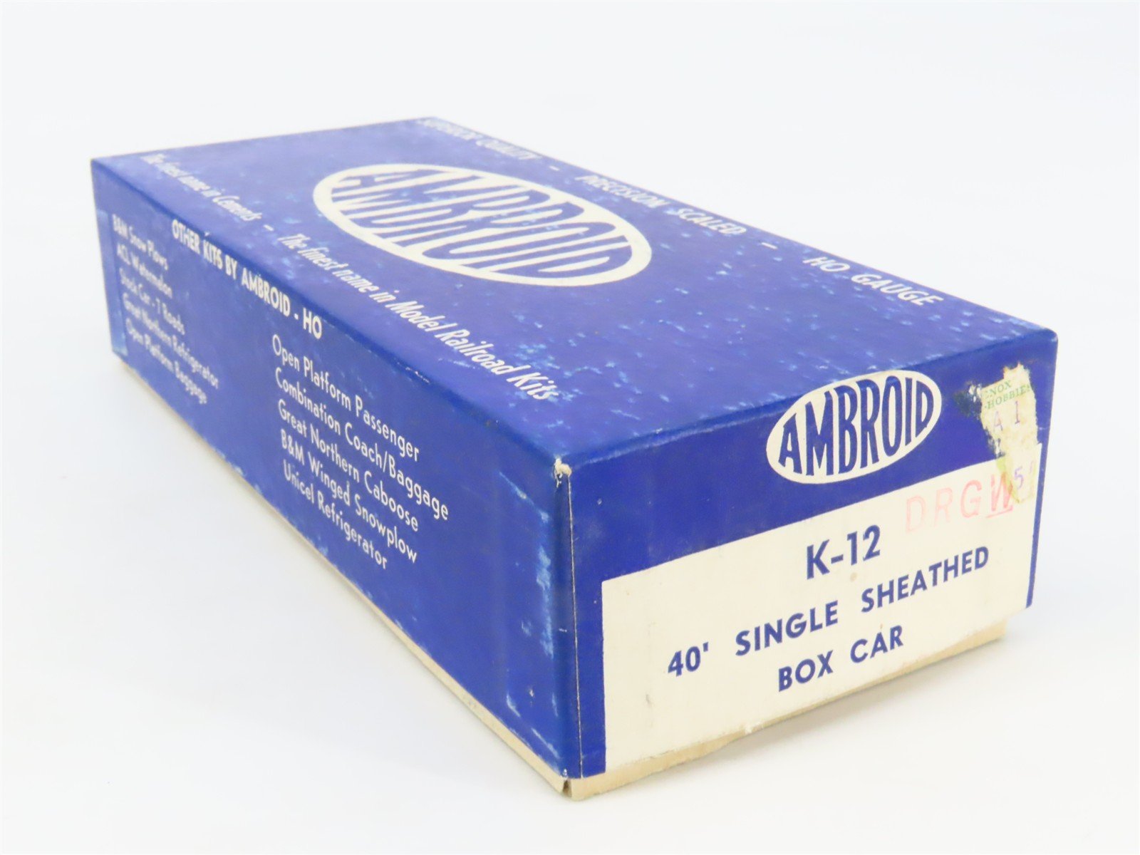 HO Scale Ambroid Kit K-12 D&RGW Rio Grande 40' Single Sheathed Box Car
