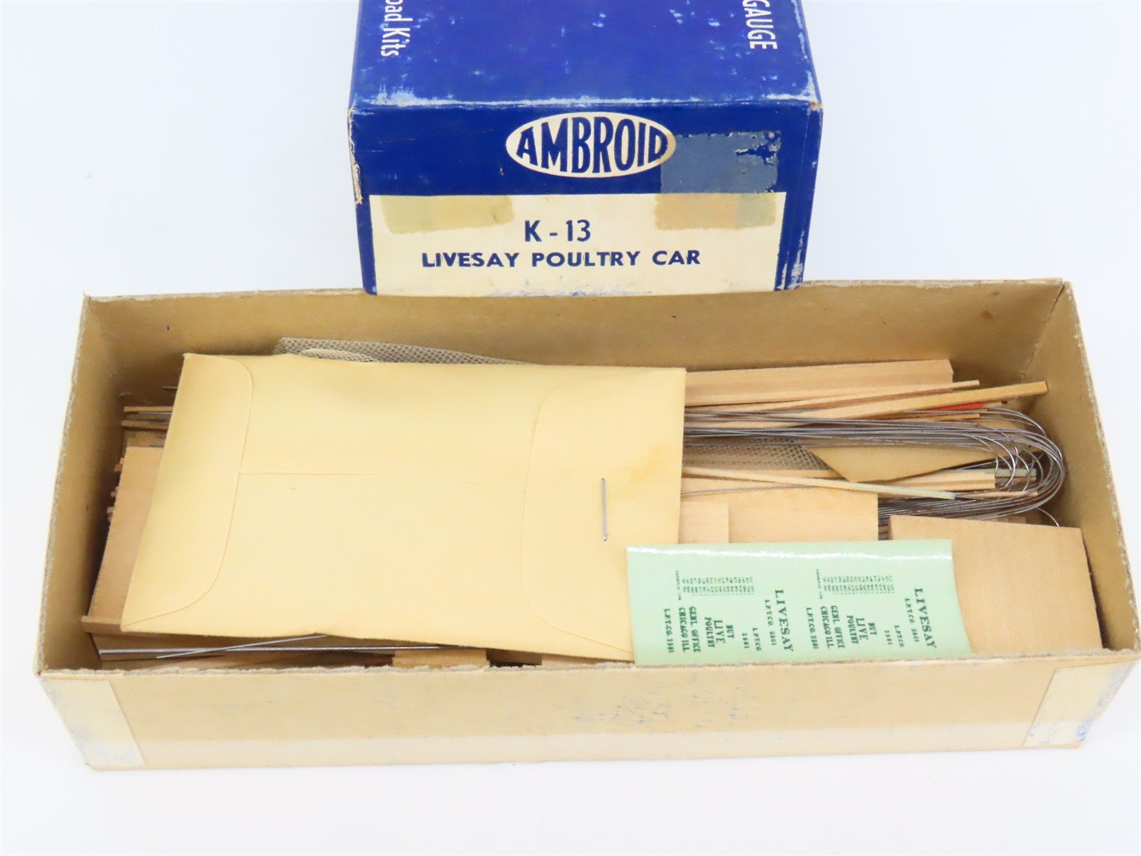 HO Scale Ambroid Kit K-13 LPTCO Livesay Poultry Car #2501