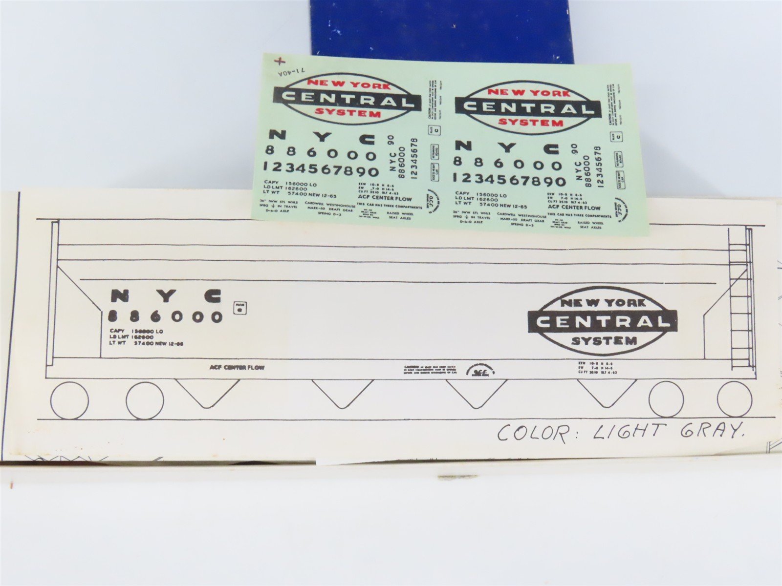 HO Scale Ambroid Kit K-11 NYC New York Central System Center Flow Hopper #886000