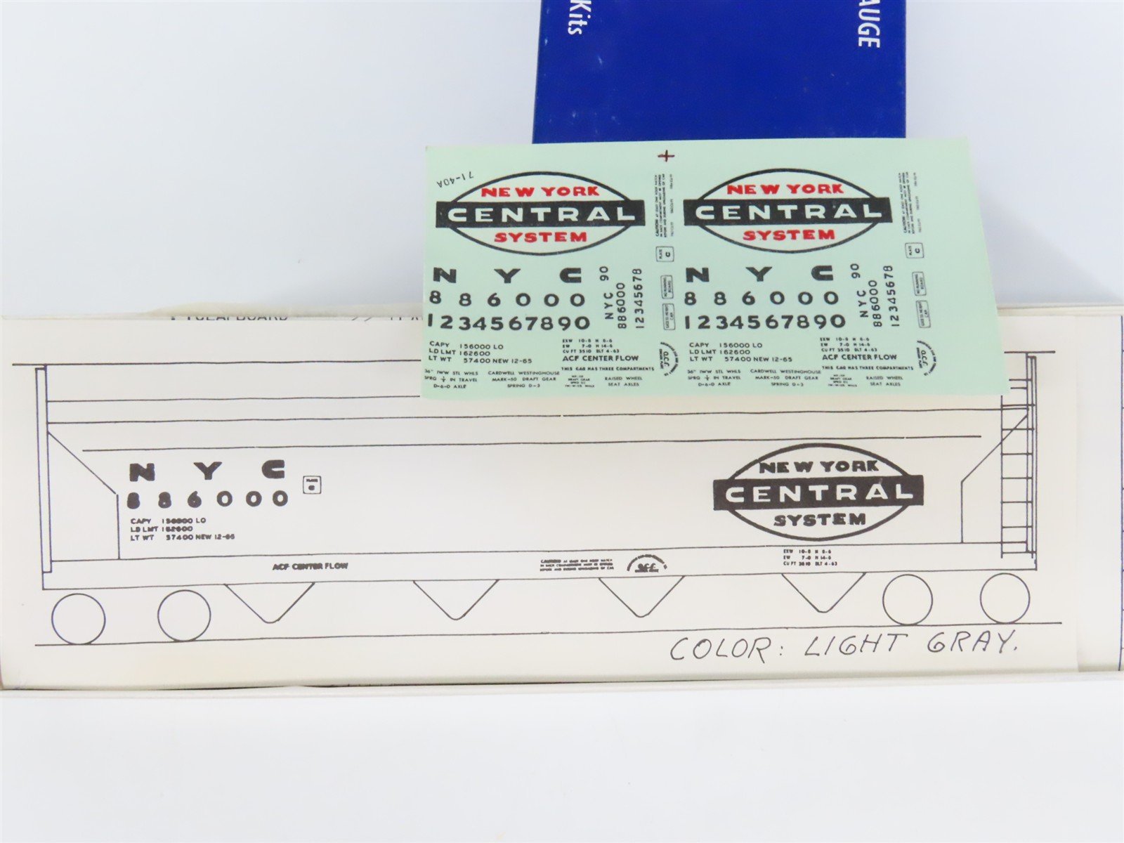 HO Scale Ambroid Kit K-11 NYC New York Central System Center Flow Hopper #886000