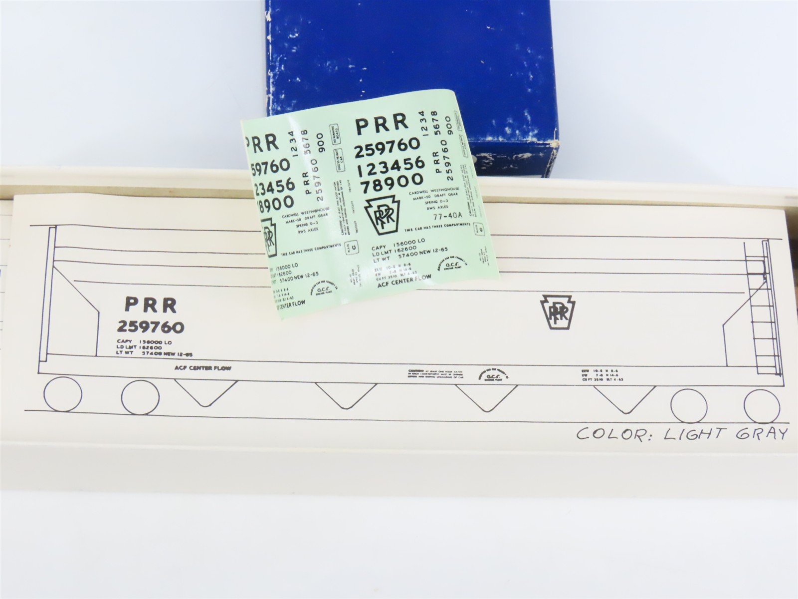 HO Scale Ambroid Kit K-11 PRR Pennsylvania Railroad 4-Bay Covered Hopper #259760