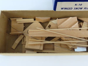 HO Scale Ambroid Kit K-10 Wood Winged Snow Plow