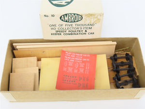HO Scale Ambroid Kit No. 10 LPTX Speedy Poultry & Reefer Combination Car #4002
