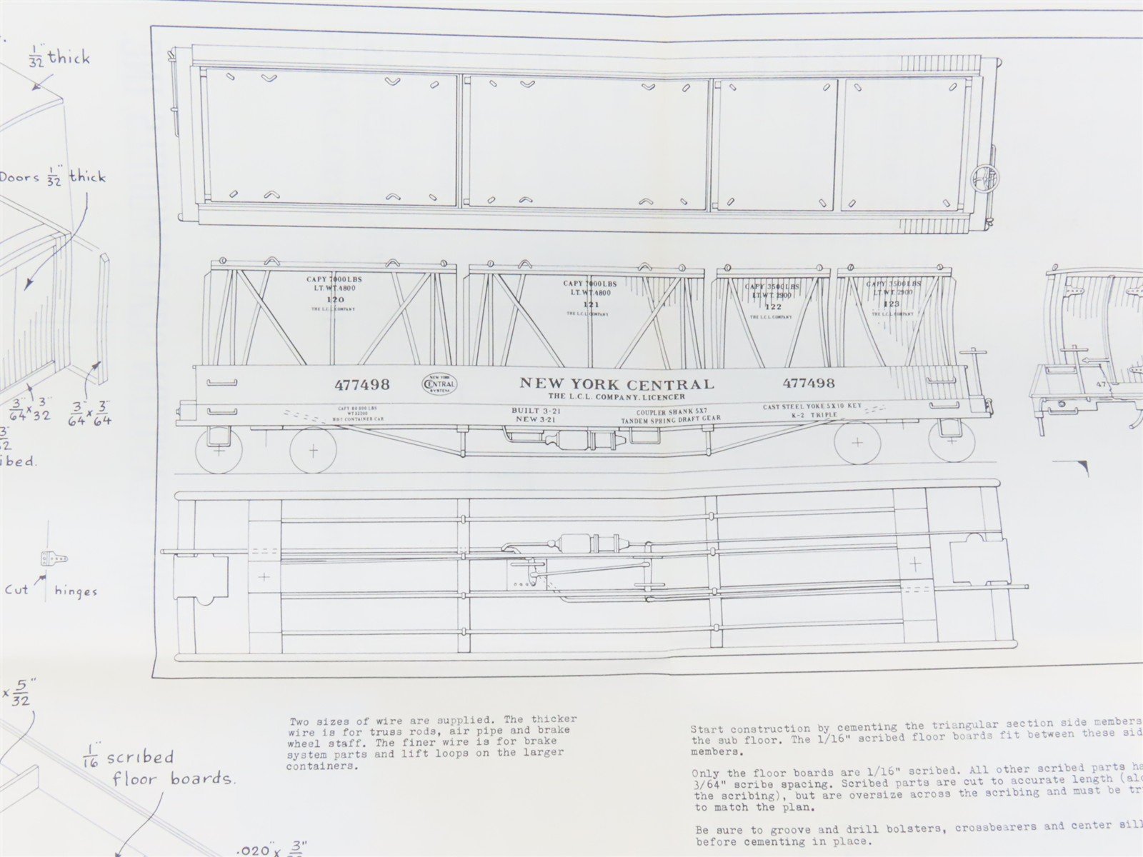 HO Scale Ambroid Kit No. 12 NYC New York Central Container Car #477498