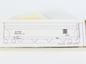 HO Scale Ambroid Kit ATSF Santa Fe Railroad 4-Bay Center Flow Hopper #305100