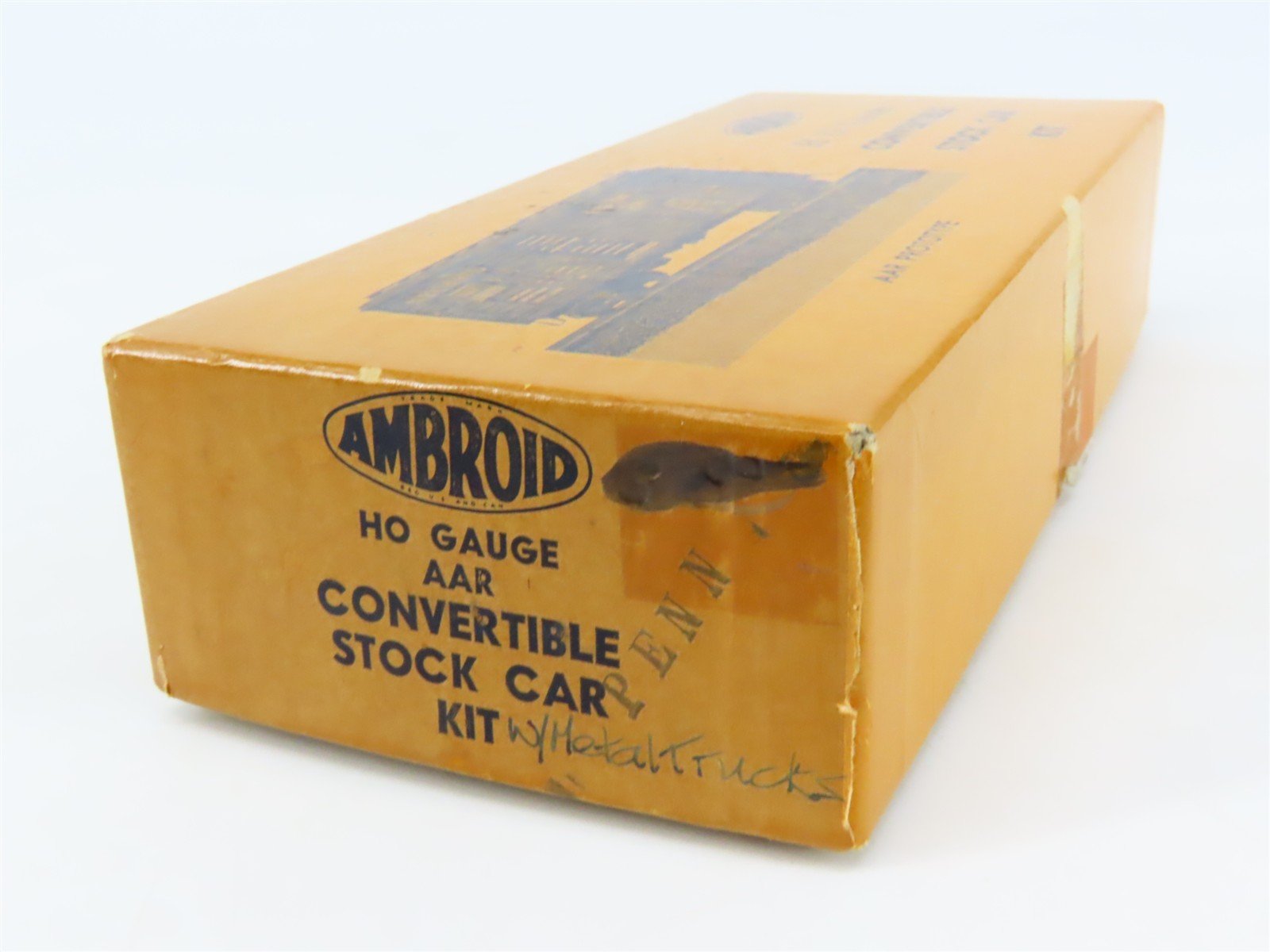 HO Scale Ambroid Kit AAR Convertible Stock Car