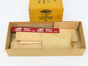 HO Scale Ambroid Kit MKT The Katy Convertible Stock Car #47150