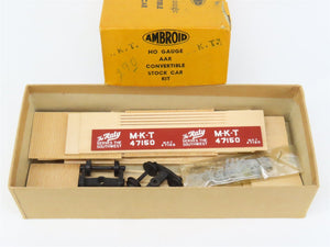 HO Scale Ambroid Kit MKT The Katy AAR Convertible Stock Car #47150
