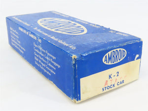 HO Scale Ambroid Kit K-2 AT&SF Santa Fe Railroad Stock Car #50656