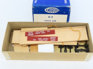 HO Scale Ambroid Kit K-2 ACL Atlantic Coast Line Stock Car #140449