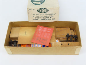 HO Scale Ambroid Kit No. 10 LPTX Speedy Poultry & Reefer Combination Car #4002