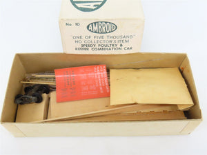 HO Scale Ambroid Kit No. 10 LPTX Speedy Poultry & Reefer Combination Car #4002