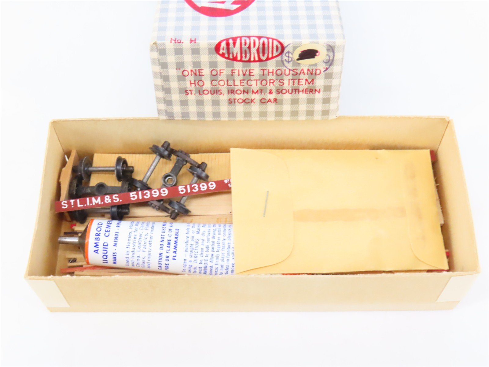 HO Scale Ambroid Kit No. H STLIM&S St Louis Iron Mt & Southern Stock Car #51399