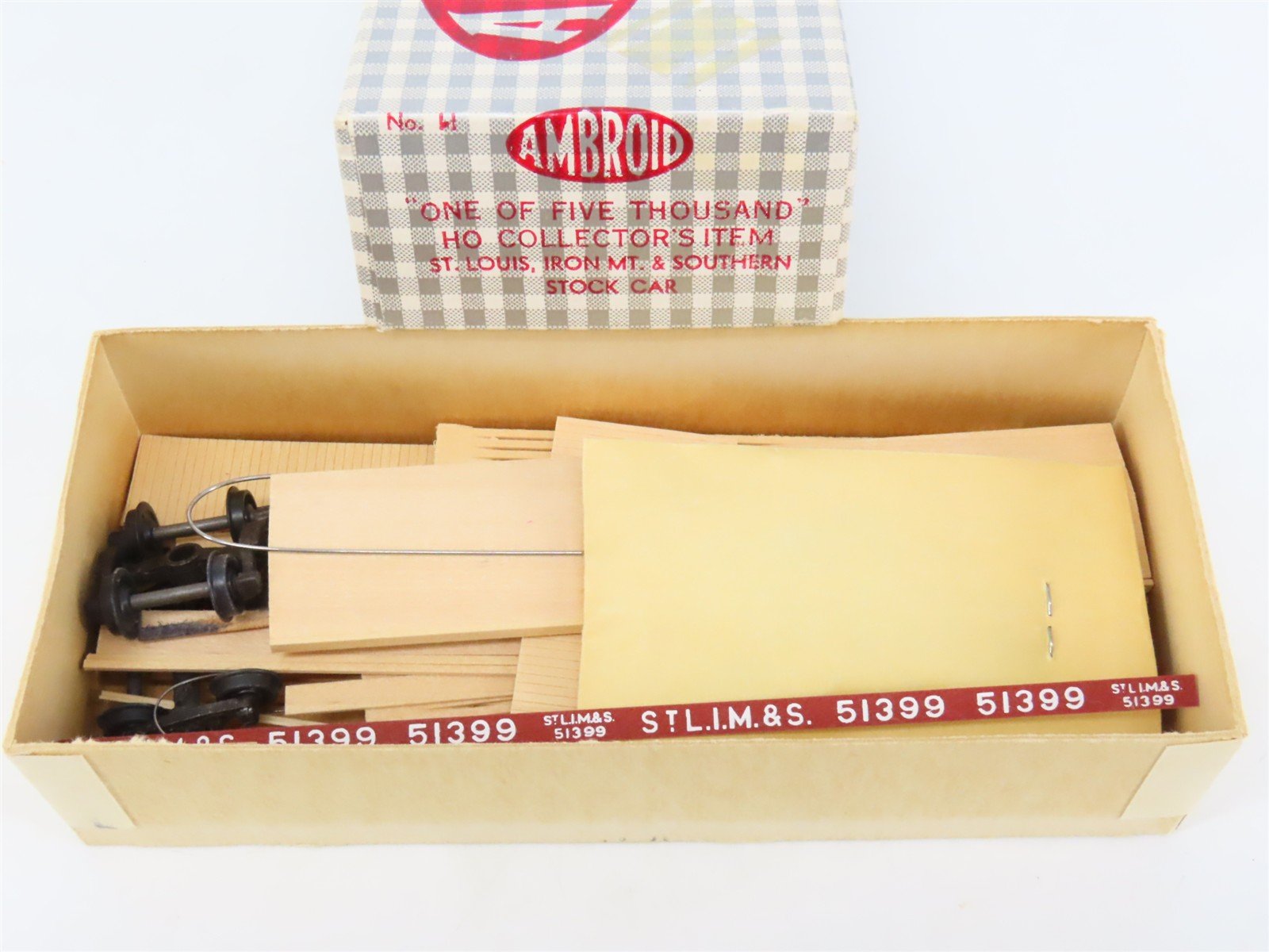 HO Scale Ambroid Kit No. H STLIM&S St Louis Iron Mt & Southern Stock Car #51399