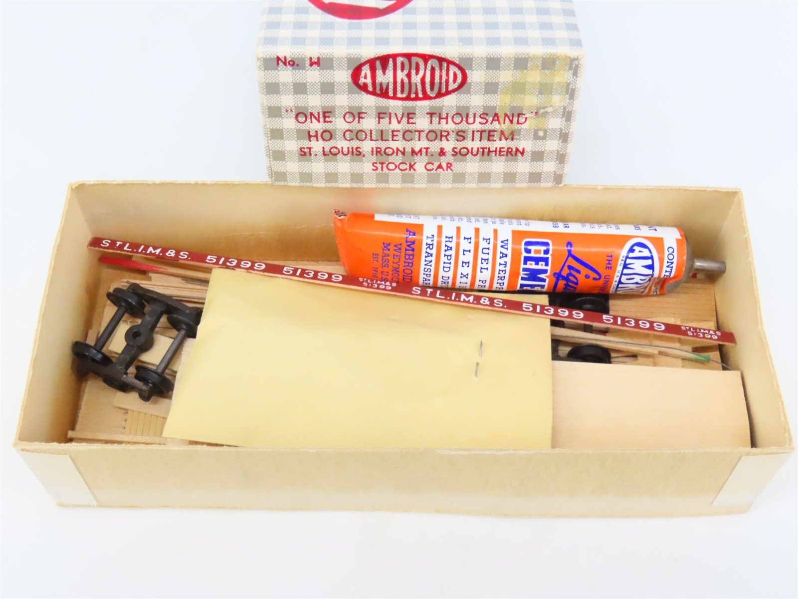 HO Scale Ambroid Kit No. H STLIM&S St Louis Iron Mt & Southern Stock Car #51399